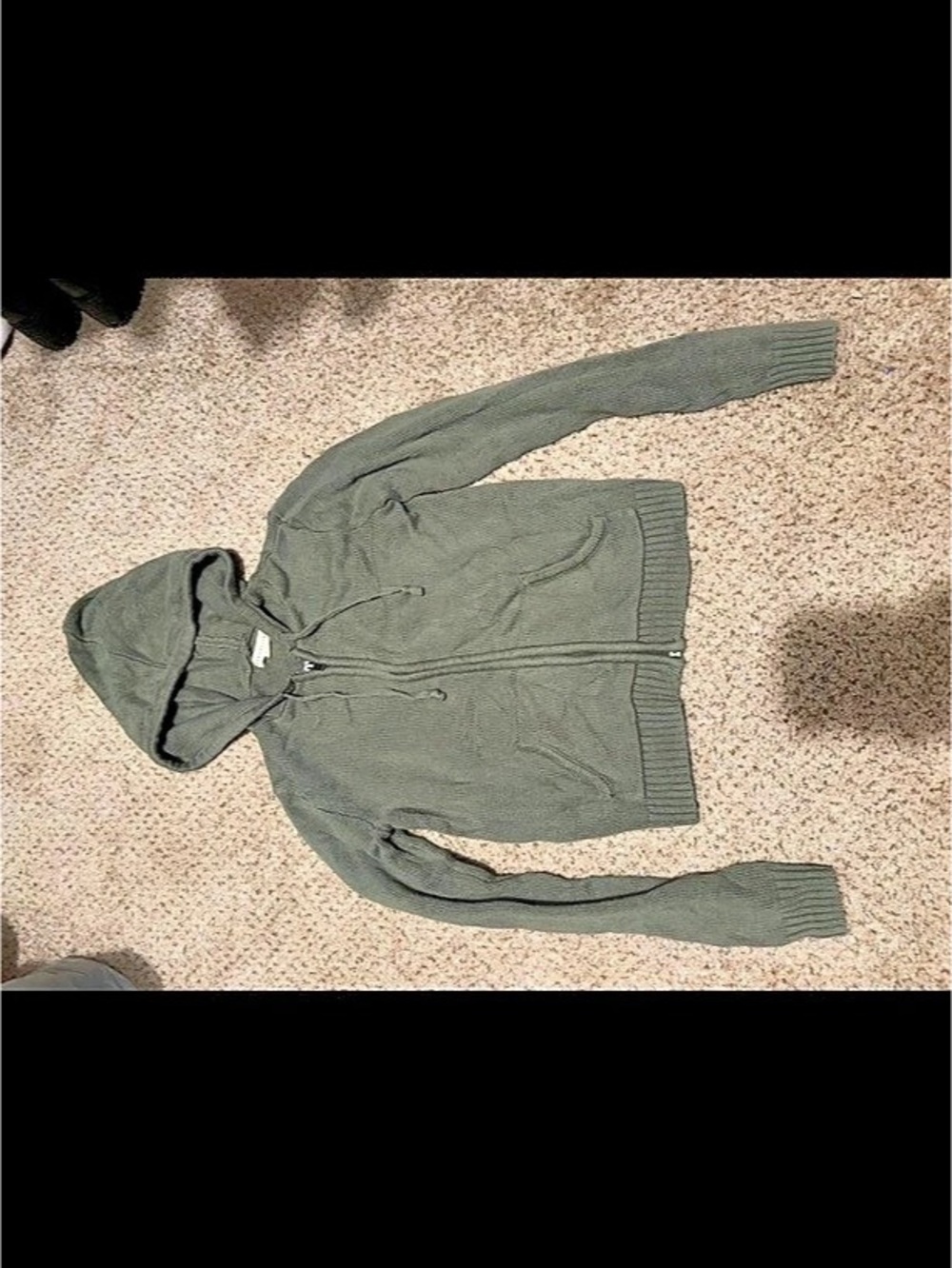 AEROPOSTALE Women's Hooded Sweater Olive Size XS